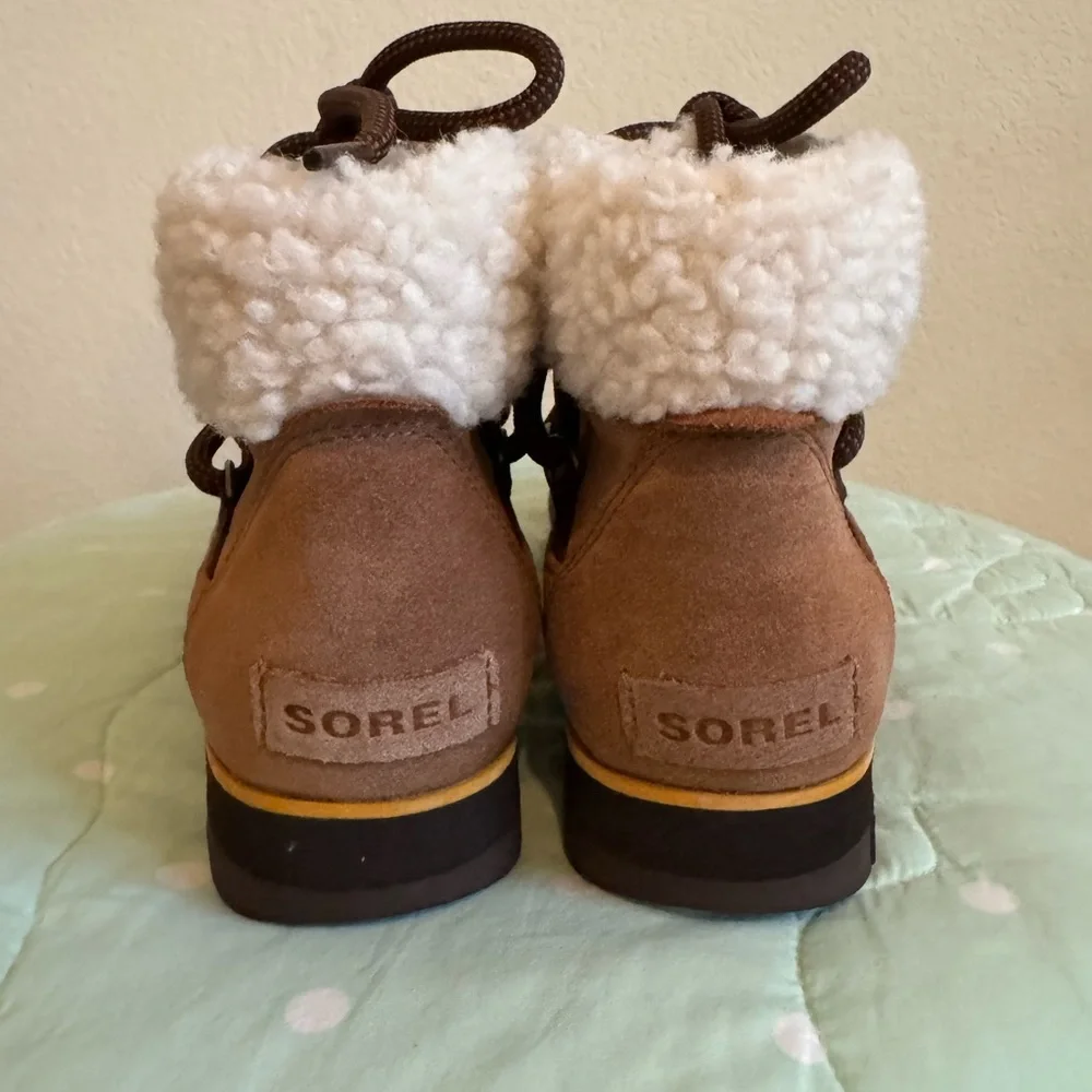 Sorel NL4345-242 Harlow Lace Cozy Lug Sole Women’s Boots size 8.5 - Picture 5 of 16